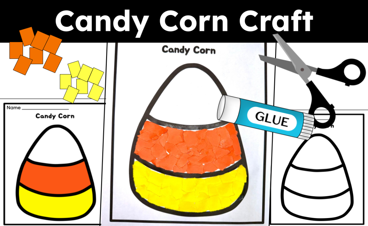 An educational teaching resource from CraftEdPrints entitled Candy Corn Craft - Arts and Crafts downloadable at Teach Simple.