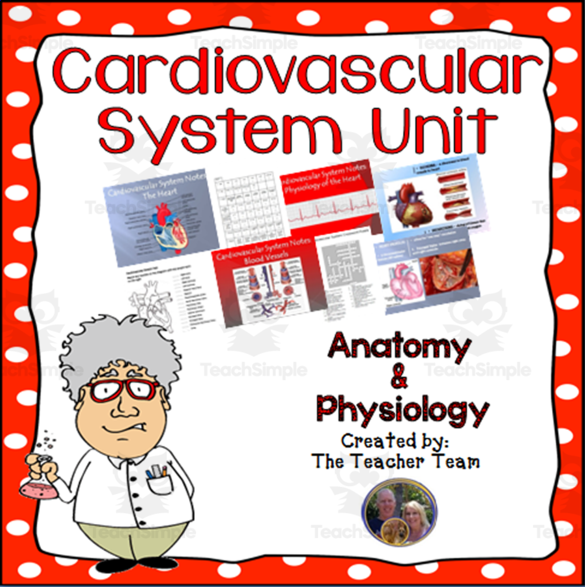 An educational teaching resource from The Teacher Team entitled Cardiovascular System Unit | Circulatory System Unit downloadable at Teach Simple.