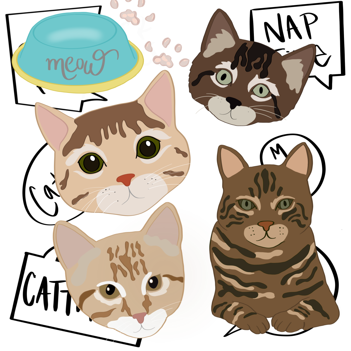An educational teaching resource from Soumara Siddiqui entitled Cat Clips downloadable at Teach Simple.