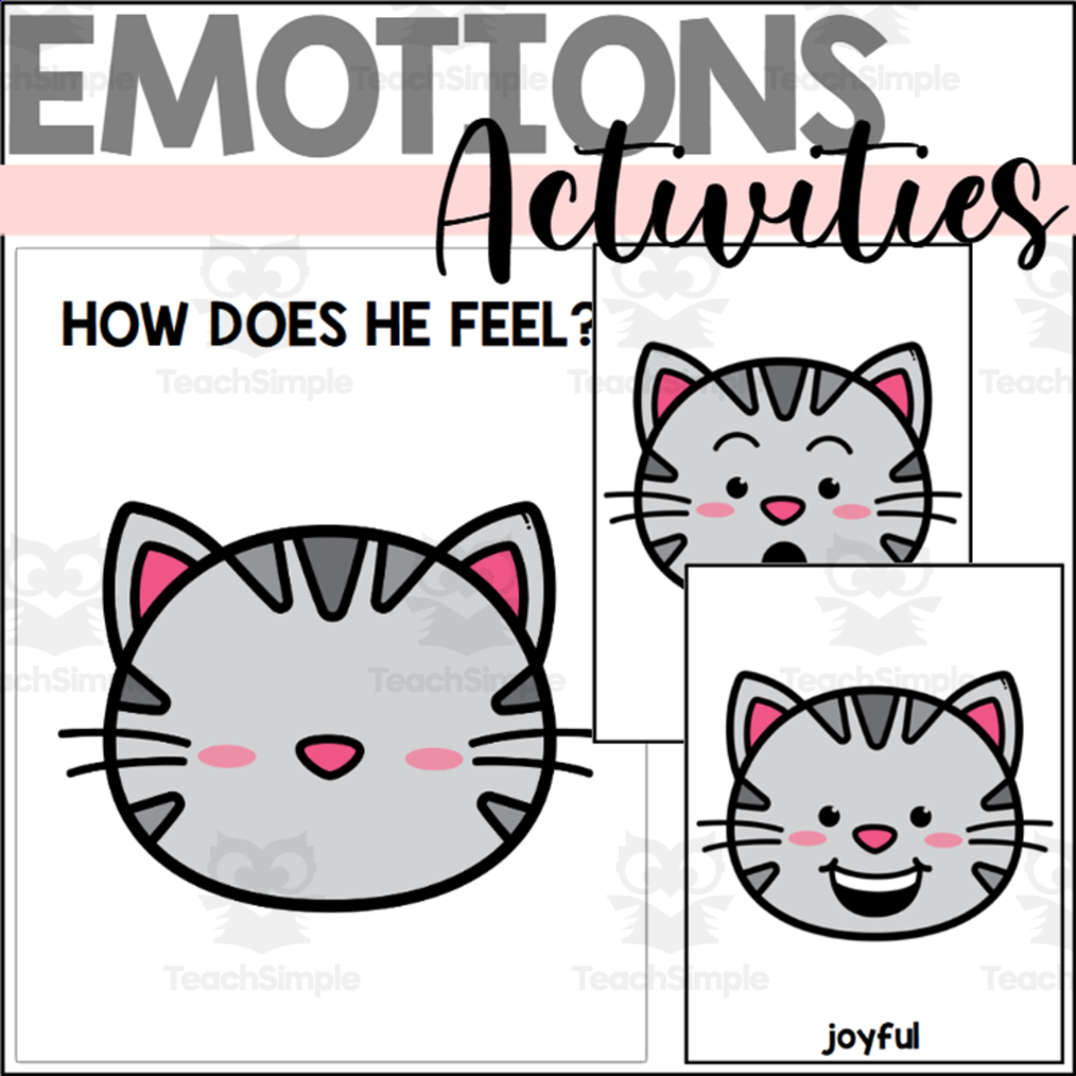 An educational teaching resource from The Connett Connection entitled Cat Emotions downloadable at Teach Simple.