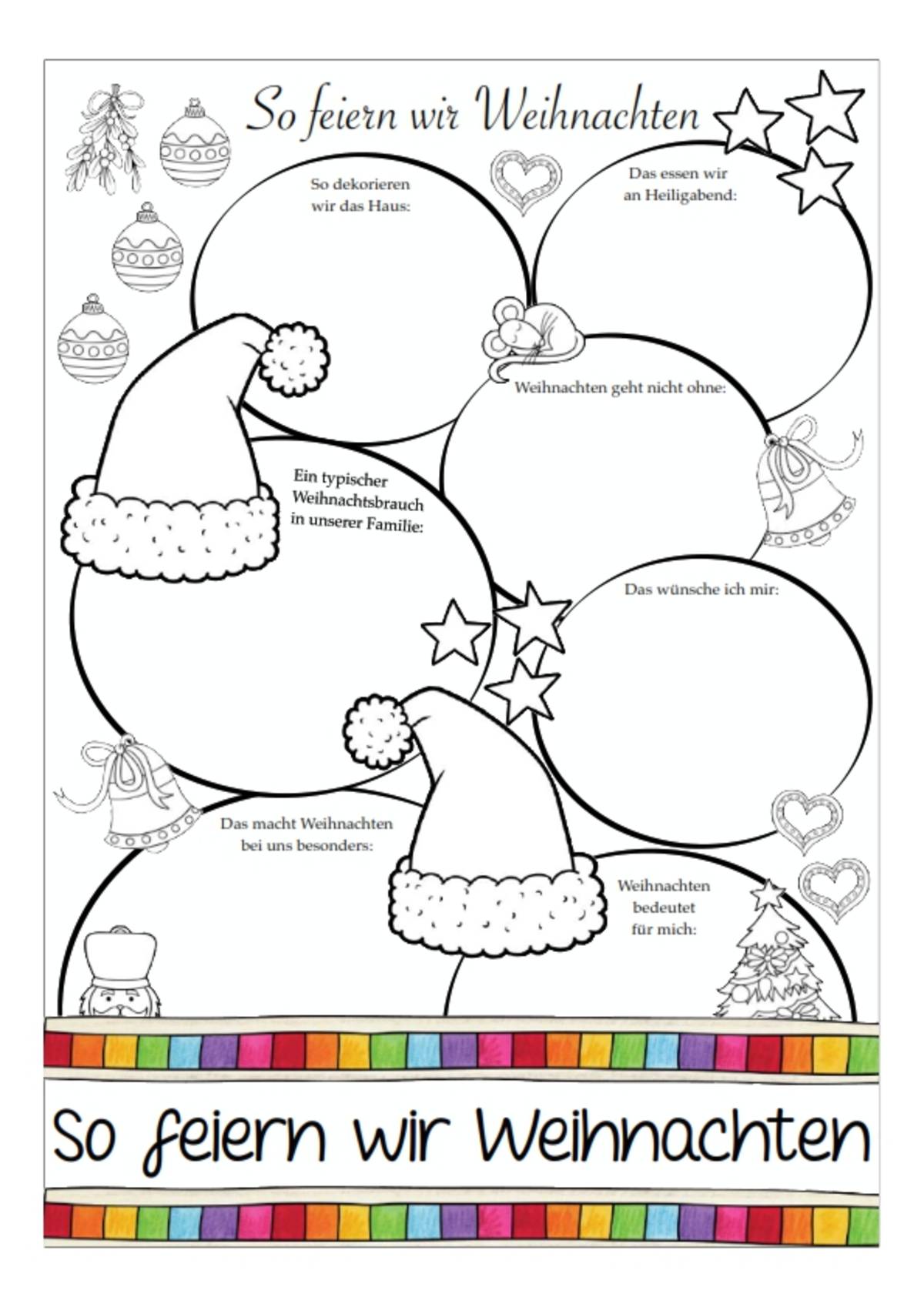 An educational teaching resource from Better Teaching Resources entitled Celebrating Christmas Worksheet (German) downloadable at Teach Simple.