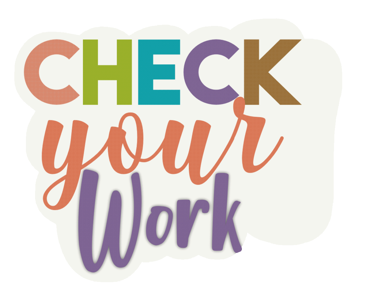 An educational teaching resource from Teacher's Clipart entitled Check Your Work – Animated Digital Stickers downloadable at Teach Simple.