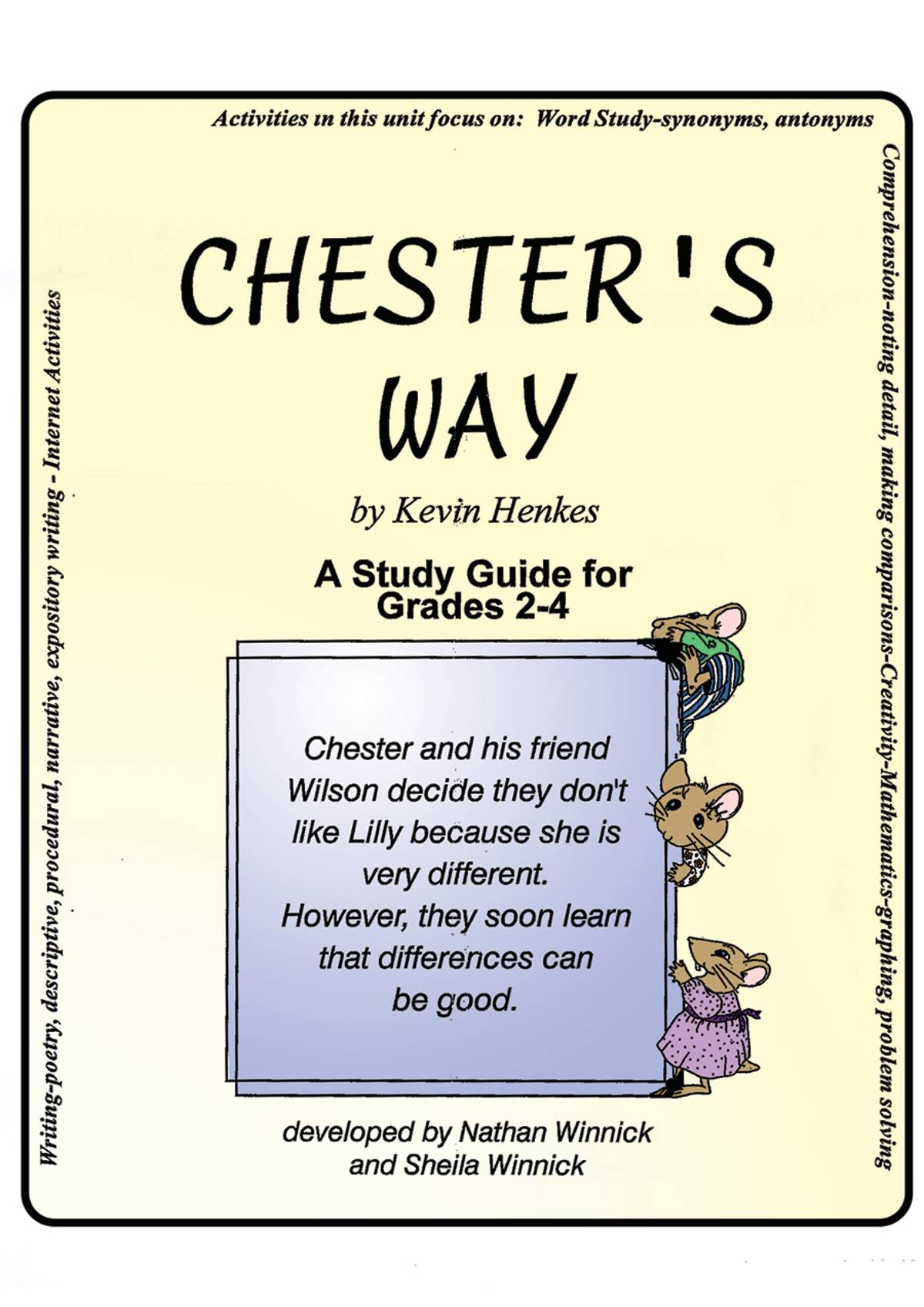 An educational teaching resource from Classroom Complete Press entitled CHESTER'S WAY - STUDY GUIDE Gr. 2-4 downloadable at Teach Simple.