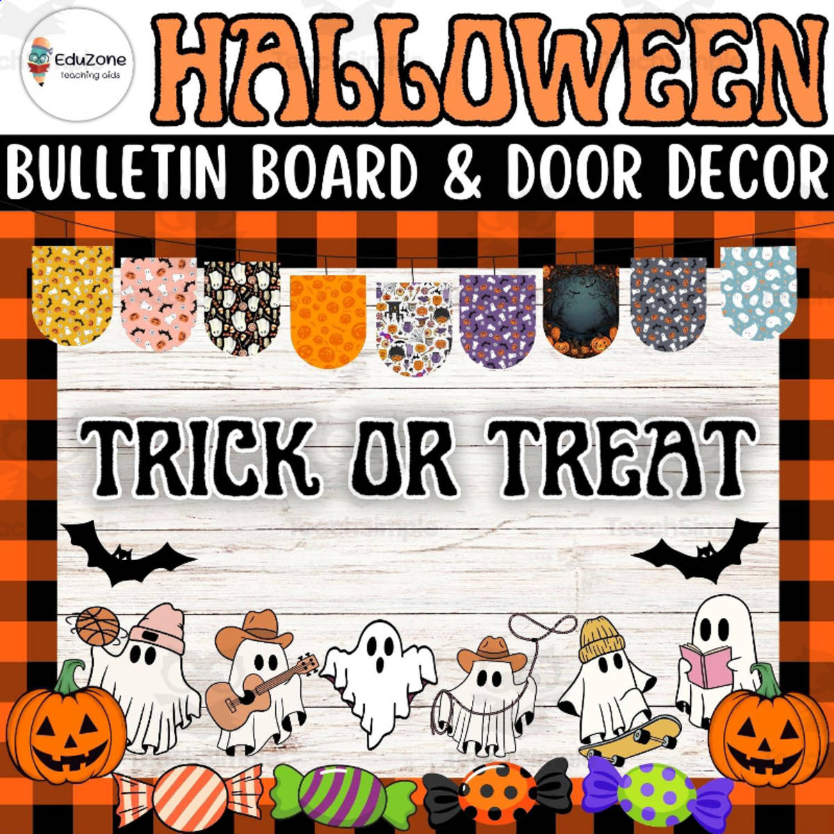 An educational teaching resource from Style Your Classroom entitled Chillingly Creative Halloween: Classroom Bulletin Board and Door Decor downloadable at Teach Simple.