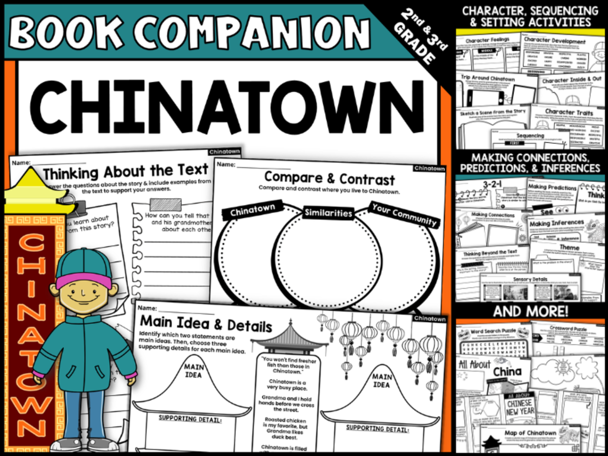 An educational teaching resource from Creatively Gifted entitled Chinatown, by William Low Interactive Read-Aloud Activities downloadable at Teach Simple.