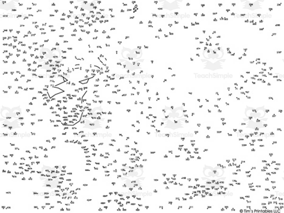 An educational teaching resource from Tim's Printables entitled Chinese Dragon Dot-to-Dot downloadable at Teach Simple.