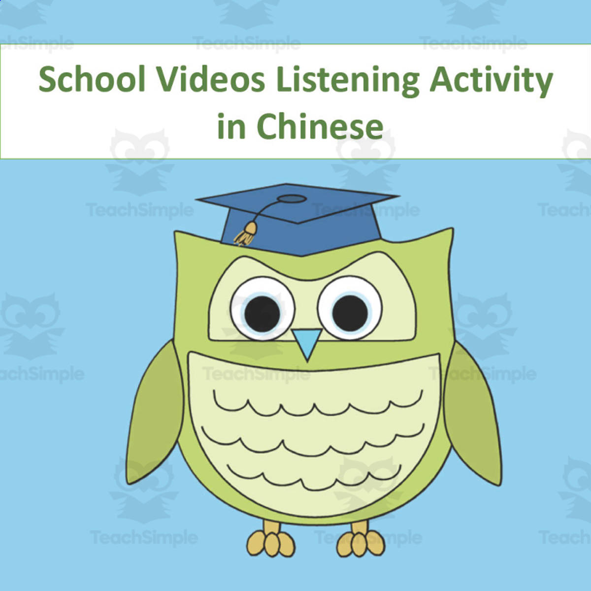 An educational teaching resource from Golden Promise entitled Chinese: School Videos Listening Activities downloadable at Teach Simple.