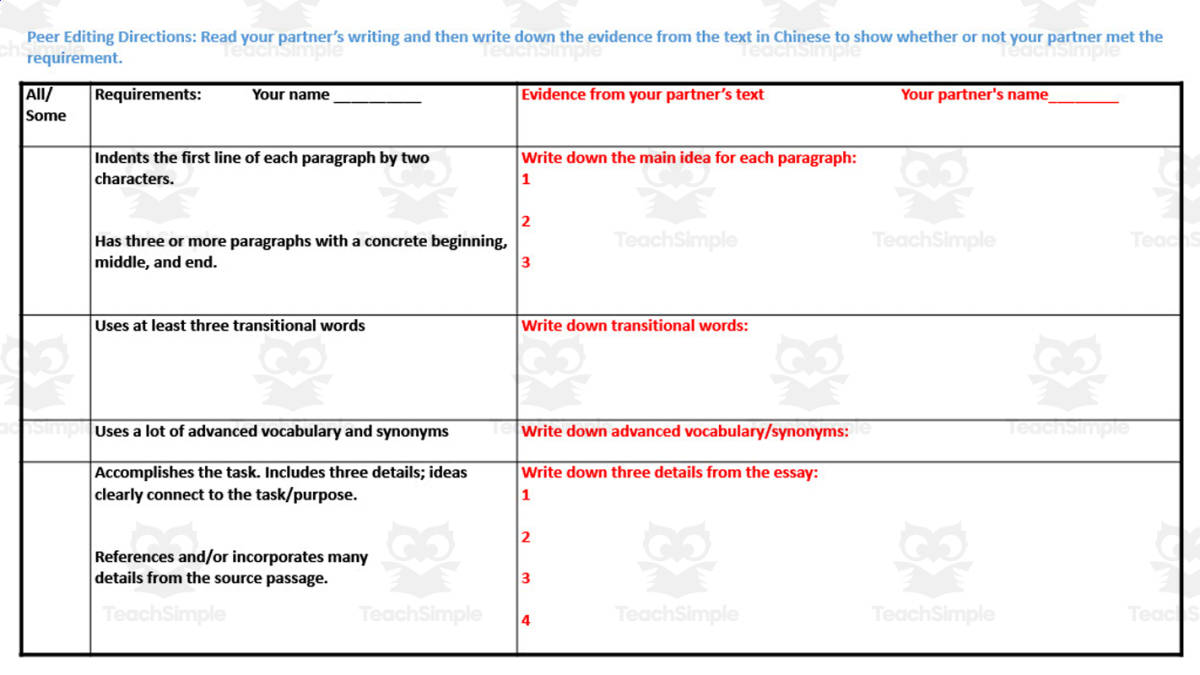 An educational teaching resource from Golden Promise entitled Chinese: Writing Toolkit downloadable at Teach Simple.