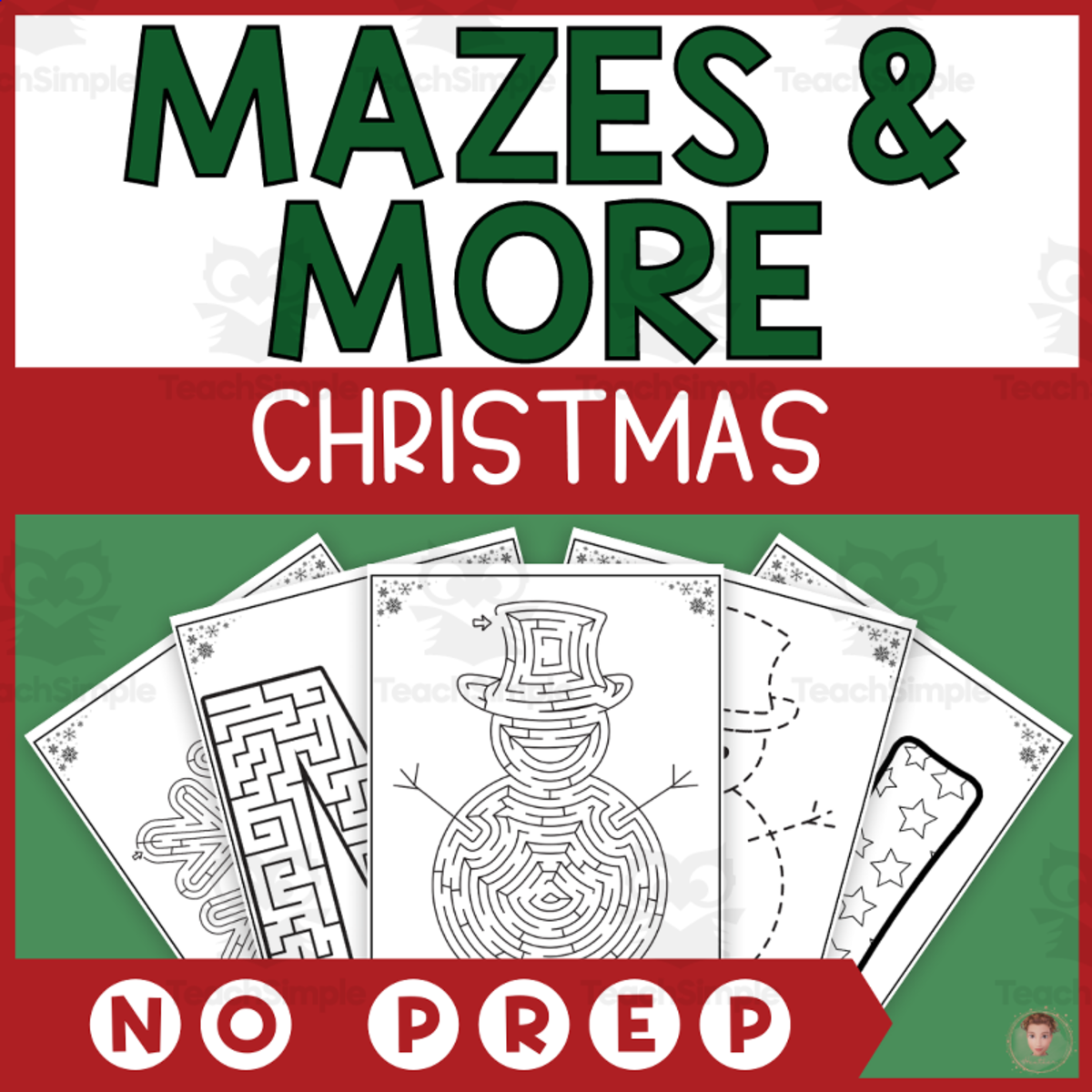 An educational teaching resource from Heather Huhman entitled Christmas and Holidays Mazes and Other Activities downloadable at Teach Simple.
