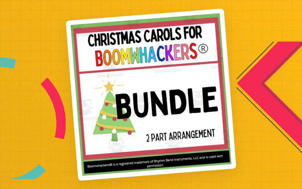 An educational teaching resource from Marybelle Music and More entitled Christmas Carols for Boomwhackers® downloadable at Teach Simple.