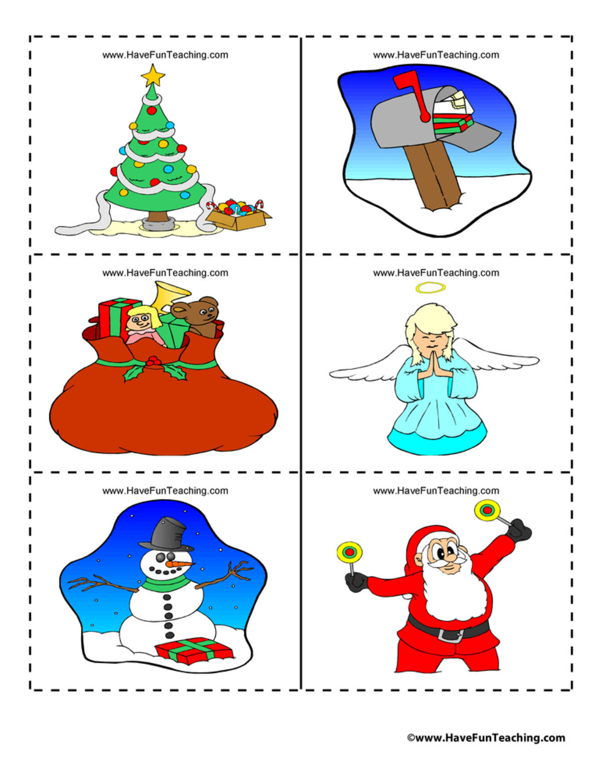 An educational teaching resource from Have Fun Teaching entitled Christmas Clip Art downloadable at Teach Simple.
