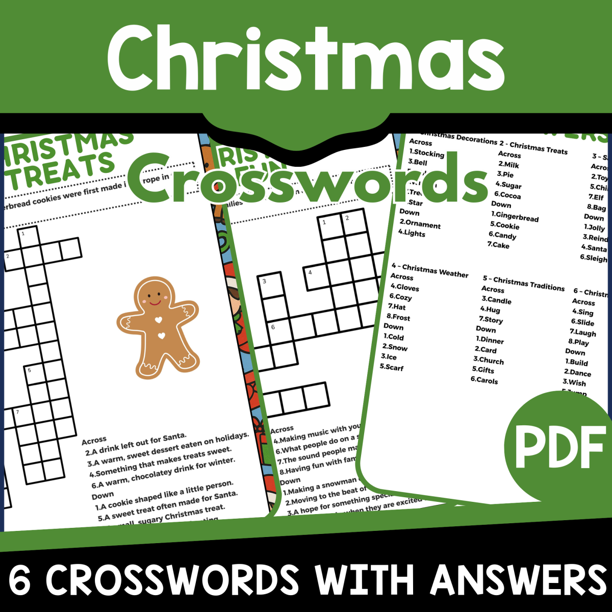 An educational teaching resource from Cored Education entitled Christmas Crosswords (PDF) downloadable at Teach Simple.
