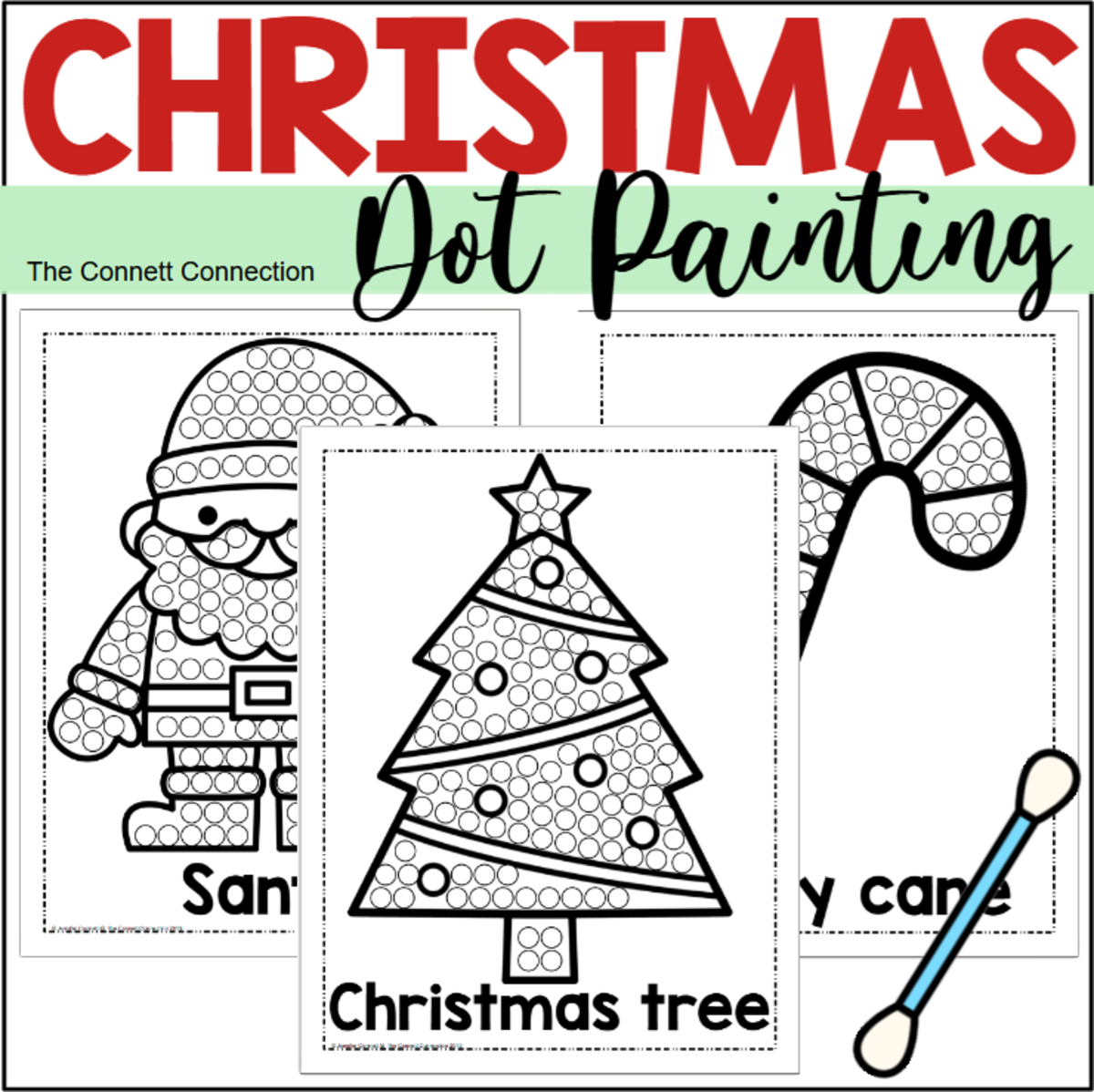 An educational teaching resource from The Connett Connection entitled Christmas Dot Painting - A Fine Motor Art Activity downloadable at Teach Simple.