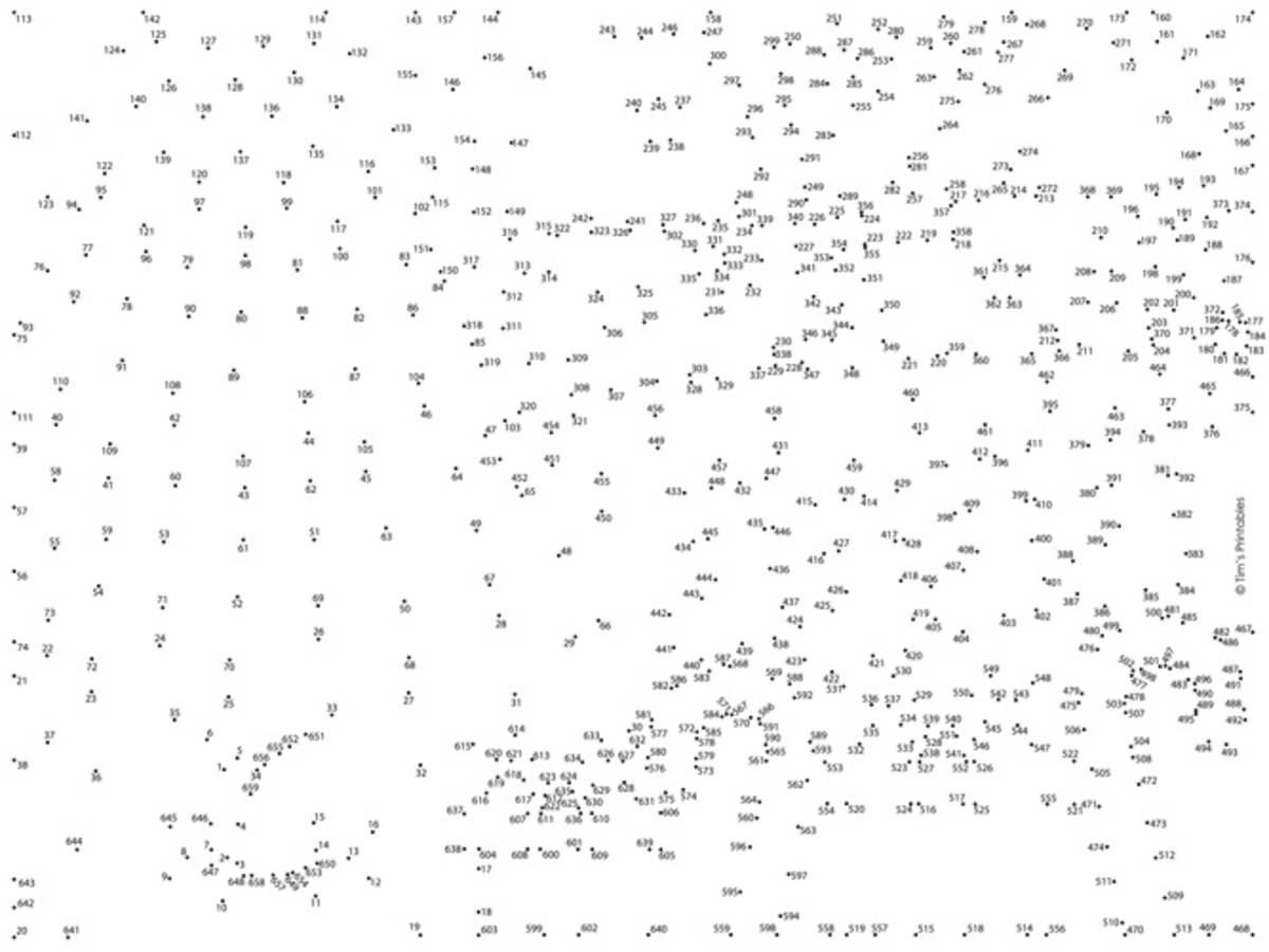 An educational teaching resource from Tim's Printables entitled Christmas Extreme Dot-to-Dot / Connect the Dots PDF downloadable at Teach Simple.