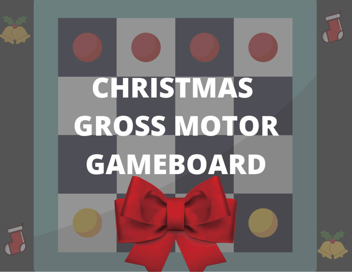An educational teaching resource from Miracles and Moree Therapy LLC entitled Christmas Gross Motor Gameboard downloadable at Teach Simple.