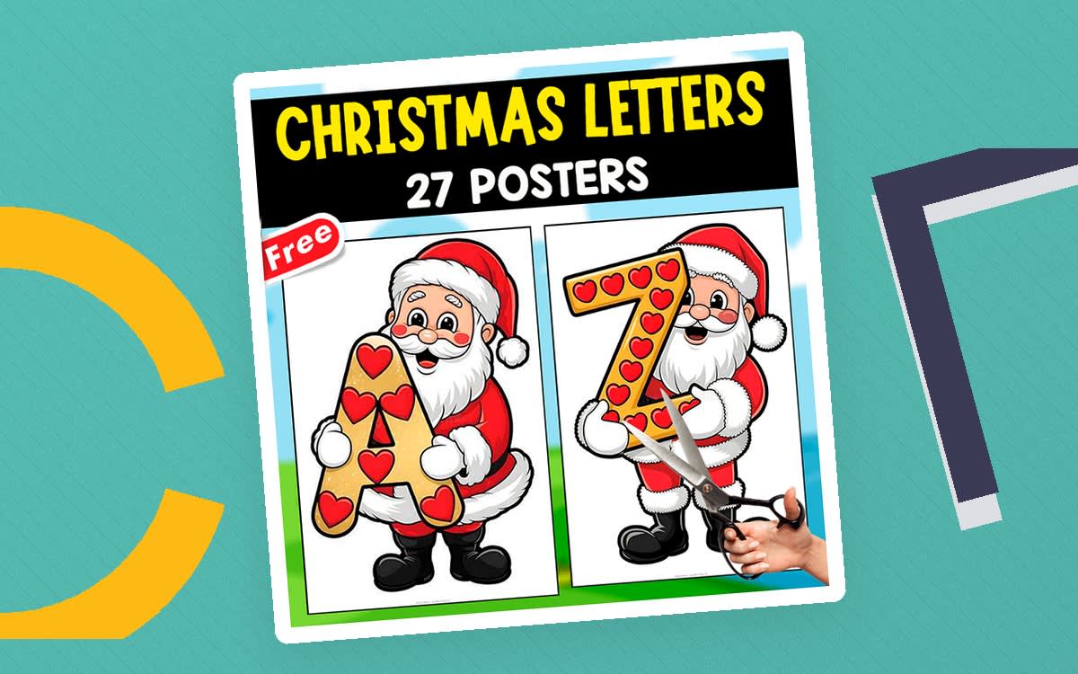 An educational teaching resource from EDITORIAL LAURA EDUCA entitled CHRISTMAS LETTERS | 27 FREE POSTERS downloadable at Teach Simple.