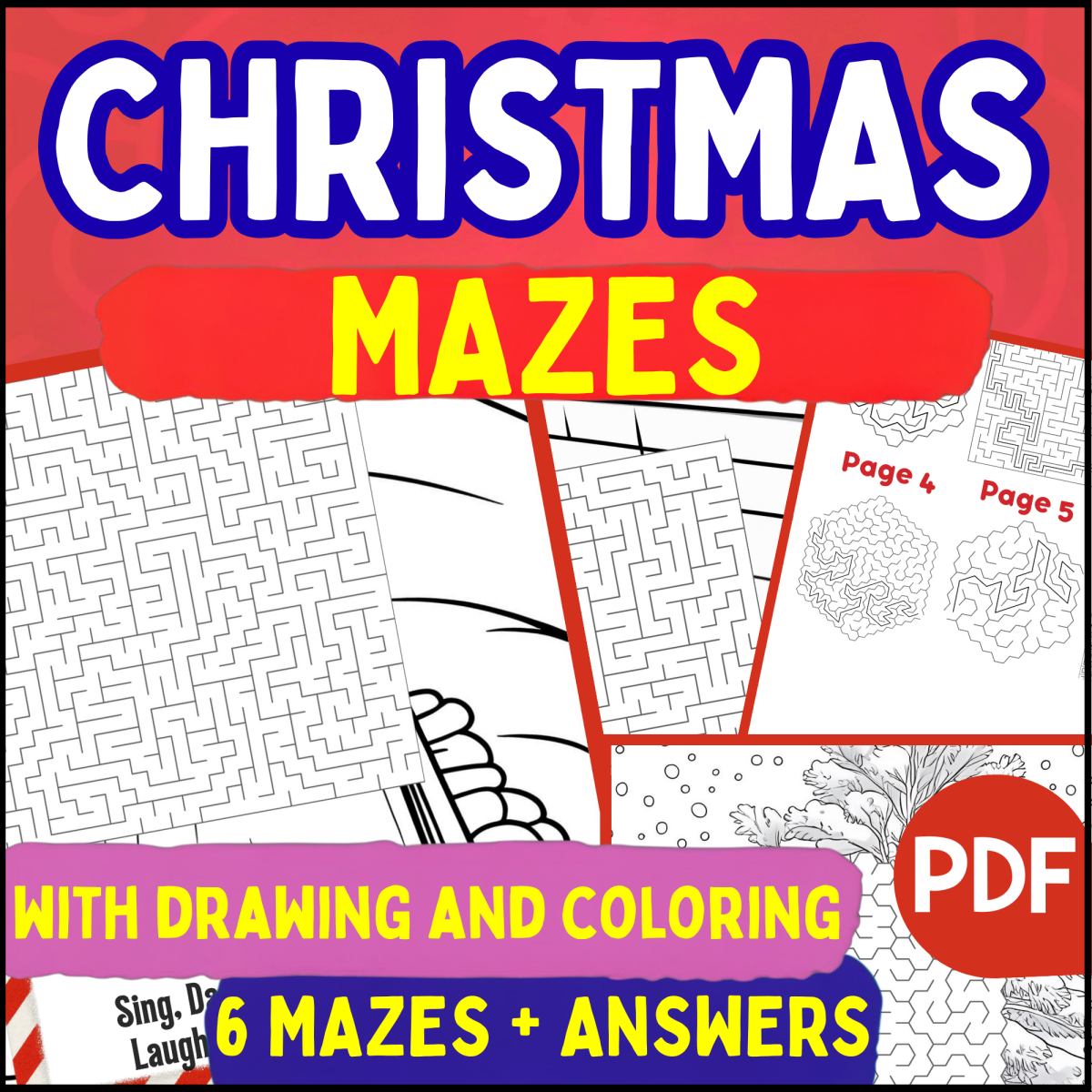 An educational teaching resource from Cored Education entitled Christmas Mazes (PDF) downloadable at Teach Simple.