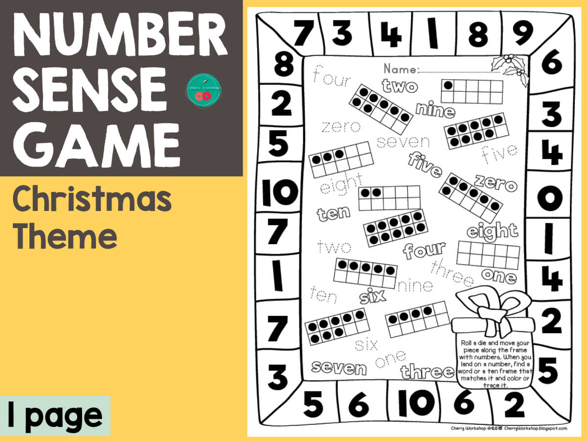 An educational teaching resource from Cherry Workshop entitled Christmas Number Sense downloadable at Teach Simple.