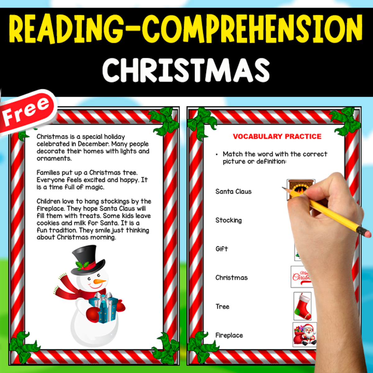 An educational teaching resource from EDITORIAL LAURA EDUCA entitled CHRISTMAS | READING-COMPREHENSION TEXT downloadable at Teach Simple.