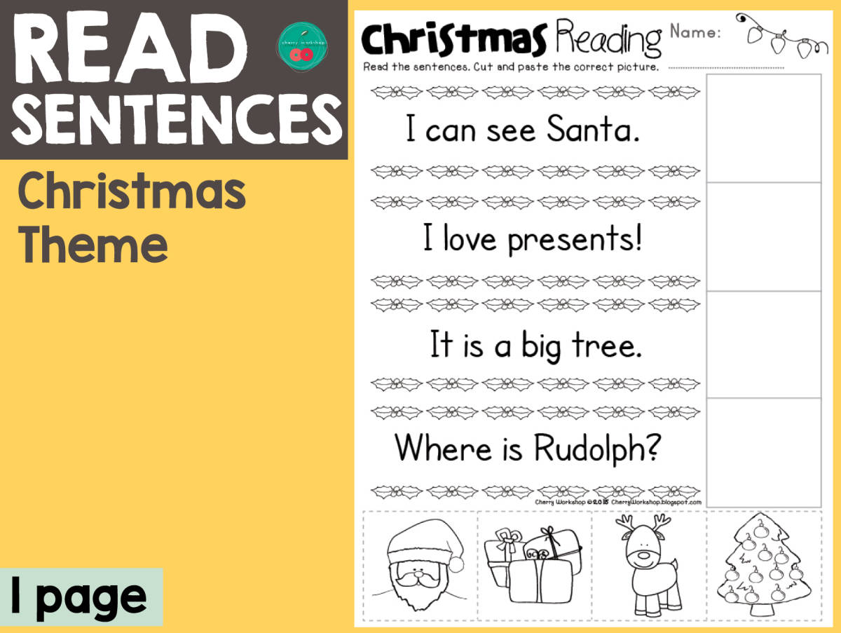 An educational teaching resource from Cherry Workshop entitled Christmas Reading downloadable at Teach Simple.