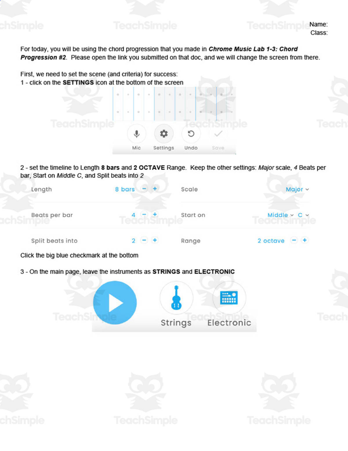 An educational teaching resource from Adam Brox Music Store entitled Chrome Music Lab 1-4: Major Scale Melody downloadable at Teach Simple.