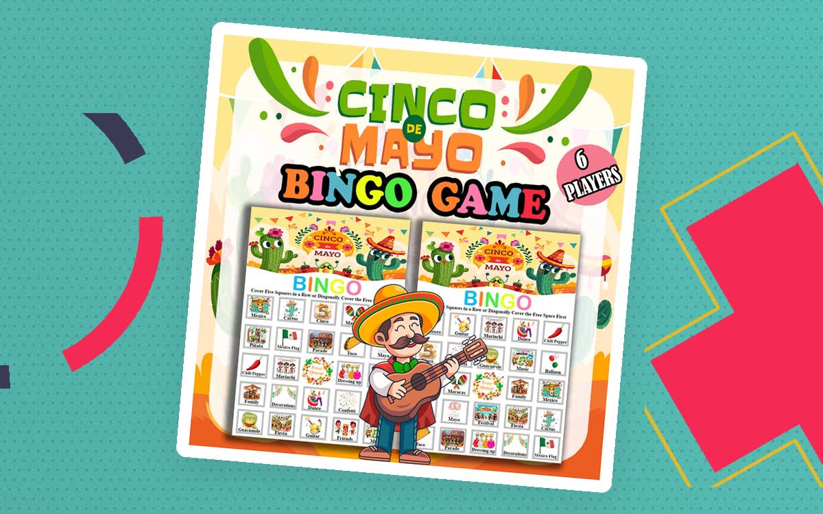 An educational teaching resource from Bambolina55 entitled Cinco de Mayo Bingo Game Fun Engaging Activitiy for Kindergarten to 4t downloadable at Teach Simple.
