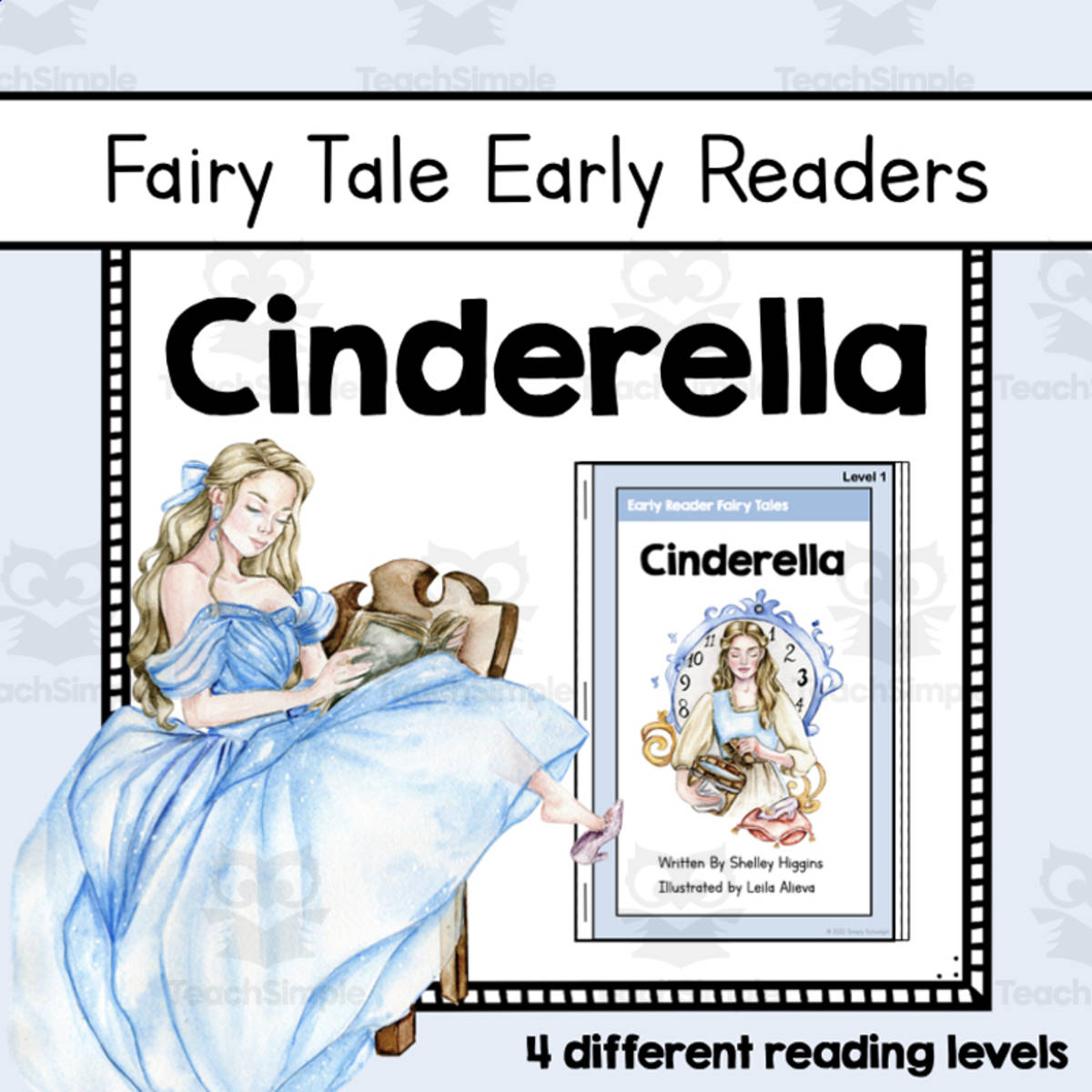 An educational teaching resource from Simply Schoolgirl entitled "Cinderella" | Fairy Tale Early Reader Unit downloadable at Teach Simple.