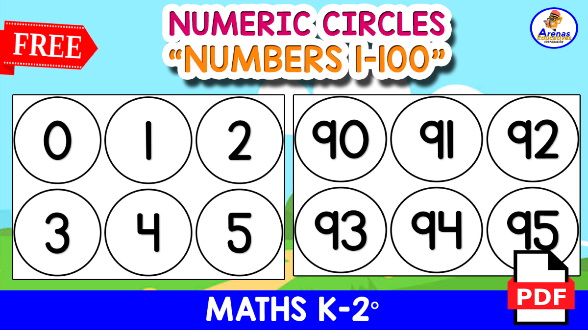 An educational teaching resource from EDITORIAL LAURA EDUCA entitled CIRCLE NUMBERS 1 TO 100 | Black and White Version downloadable at Teach Simple.