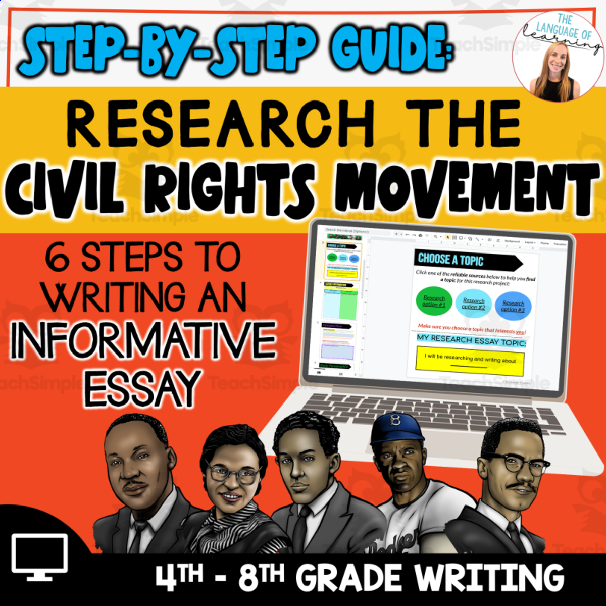 An educational teaching resource from The Language of Learning entitled Civil Rights Research Essay downloadable at Teach Simple.