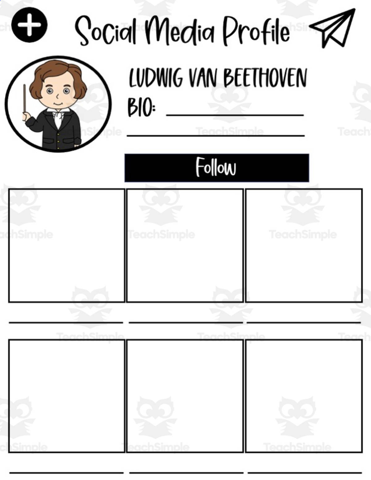 An educational teaching resource from Joyful Noise Teaching entitled Classical and Baroque Composer Profile downloadable at Teach Simple.