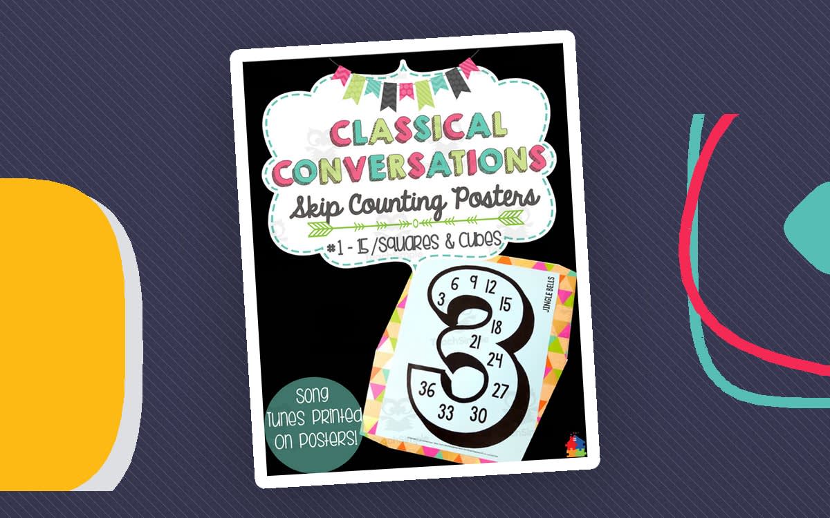 An educational teaching resource from Teachers R Us Homeschool entitled Classical Conversations: Skip Counting Posters downloadable at Teach Simple.