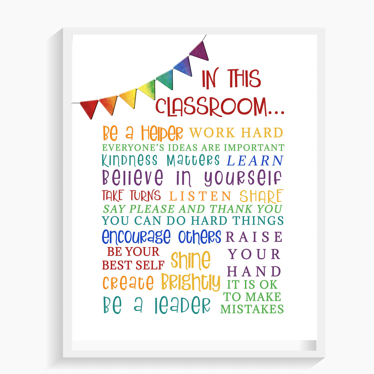 An educational teaching resource from Forever June Digital Design entitled Classroom Rules Poster, Back to School Print, Teacher Expectation Sign downloadable at Teach Simple.
