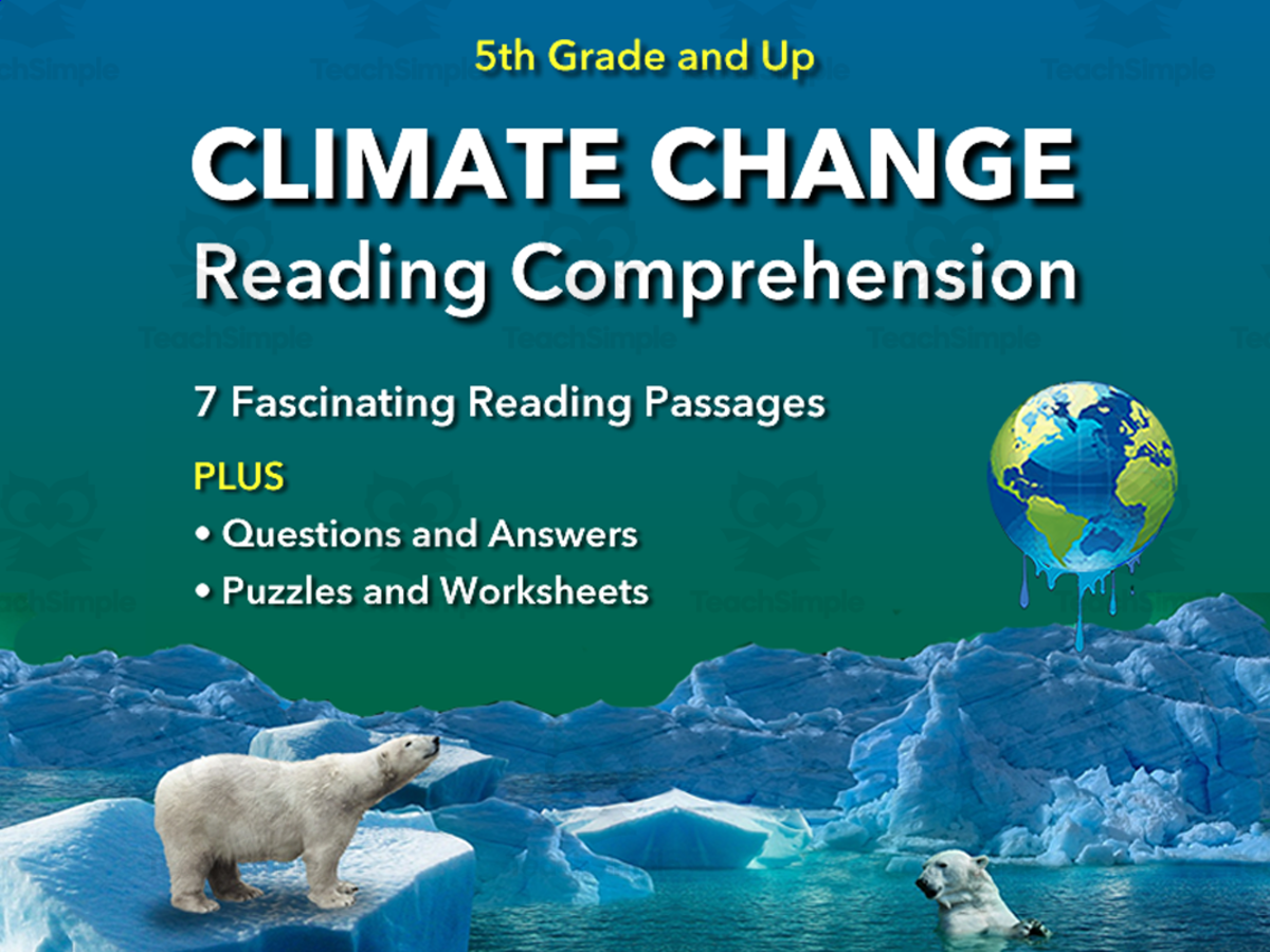 An educational teaching resource from WorksheetsPlus entitled Climate Change Reading Comprehension for 5th Grade and Higher downloadable at Teach Simple.