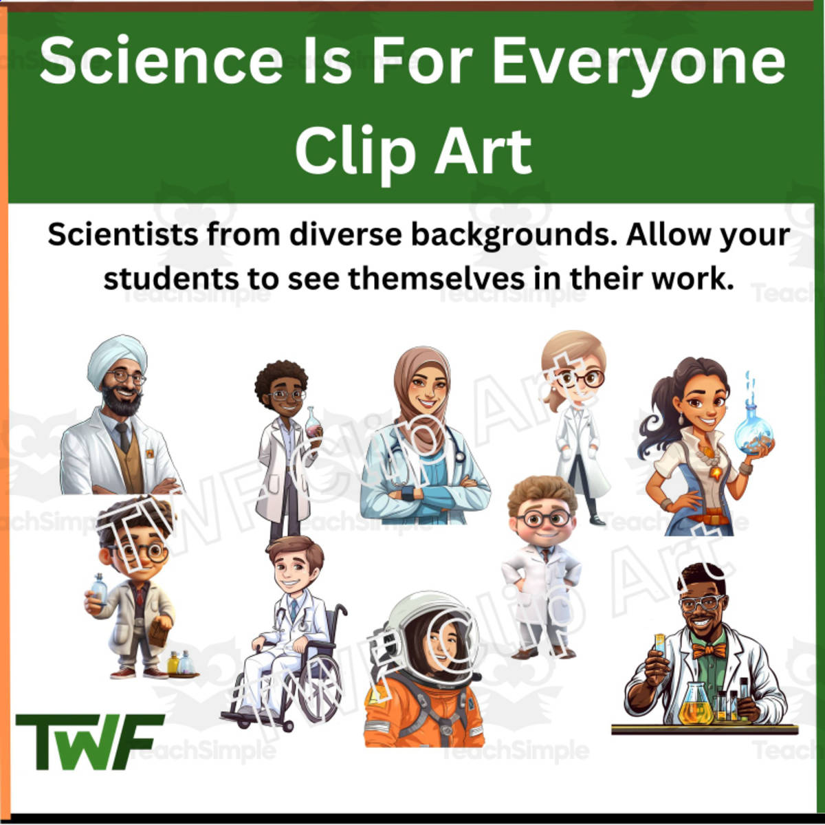 An educational teaching resource from Teach With Fergy entitled Clip Art :Science is For Everyone downloadable at Teach Simple.