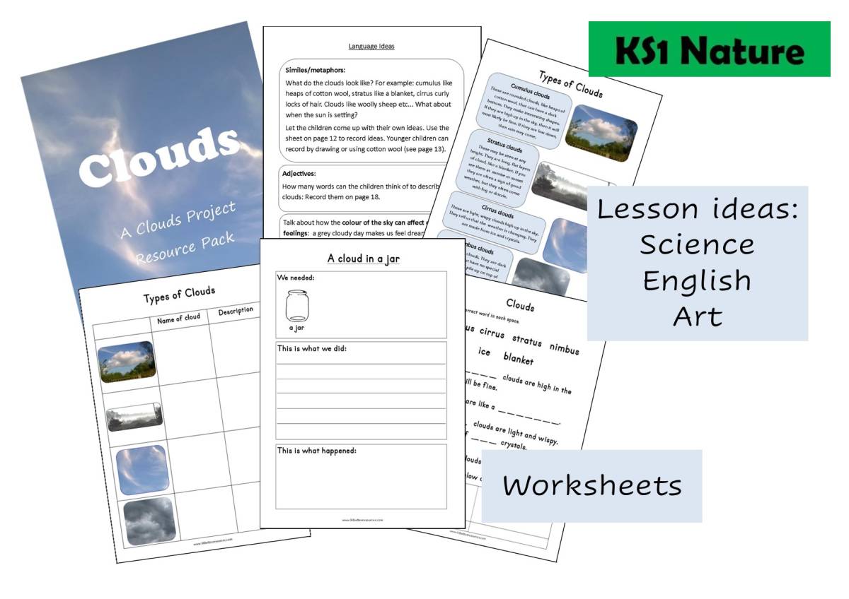 An educational teaching resource from Lilibette's Resources entitled Clouds Mini Project Resource Pack downloadable at Teach Simple.