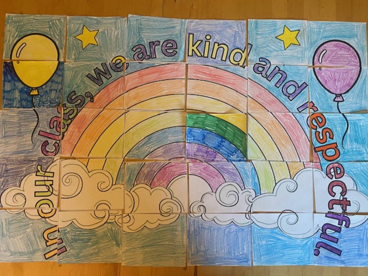 An educational teaching resource from Jennifer Moyer Taylor entitled Collaborative Poster SEL Community Building downloadable at Teach Simple.