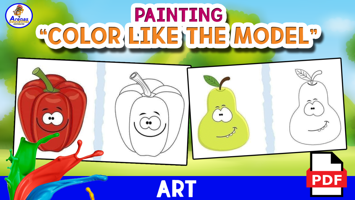 An educational teaching resource from EDITORIAL LAURA EDUCA entitled COLOR LIKE THE MODEL - Painting Activity downloadable at Teach Simple.