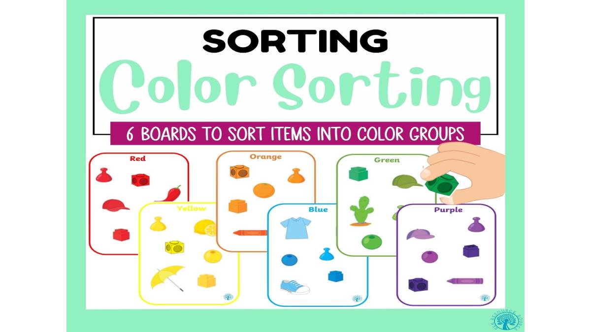 An educational teaching resource from SEN Resource Source entitled Color Sorting Boards downloadable at Teach Simple.