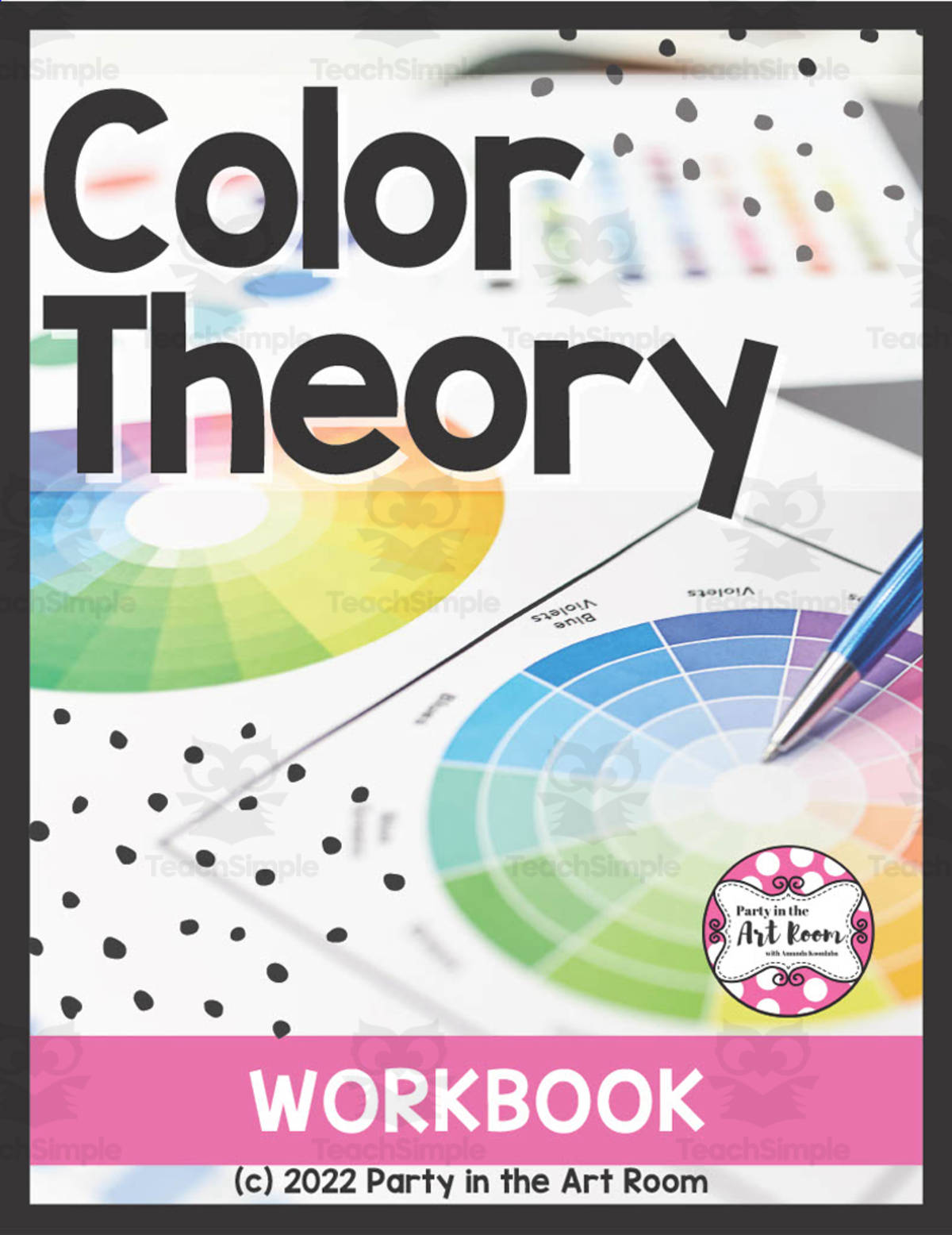 An educational teaching resource from Party in the Art Room - Arts & Crafts for Kids | Arts Integration entitled Color Theory Workbook downloadable at Teach Simple.