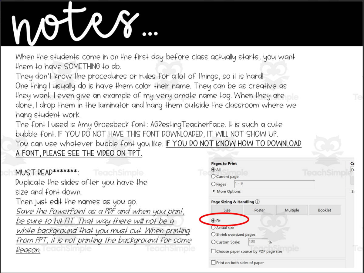 An educational teaching resource from Teach With Baker entitled Color your own nametag downloadable at Teach Simple.