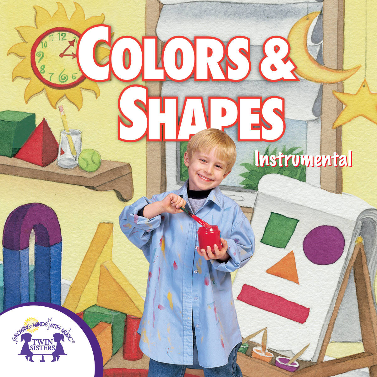 An educational teaching resource from Twin Sisters Digital Media entitled Colors & Shapes Instrumental downloadable at Teach Simple.