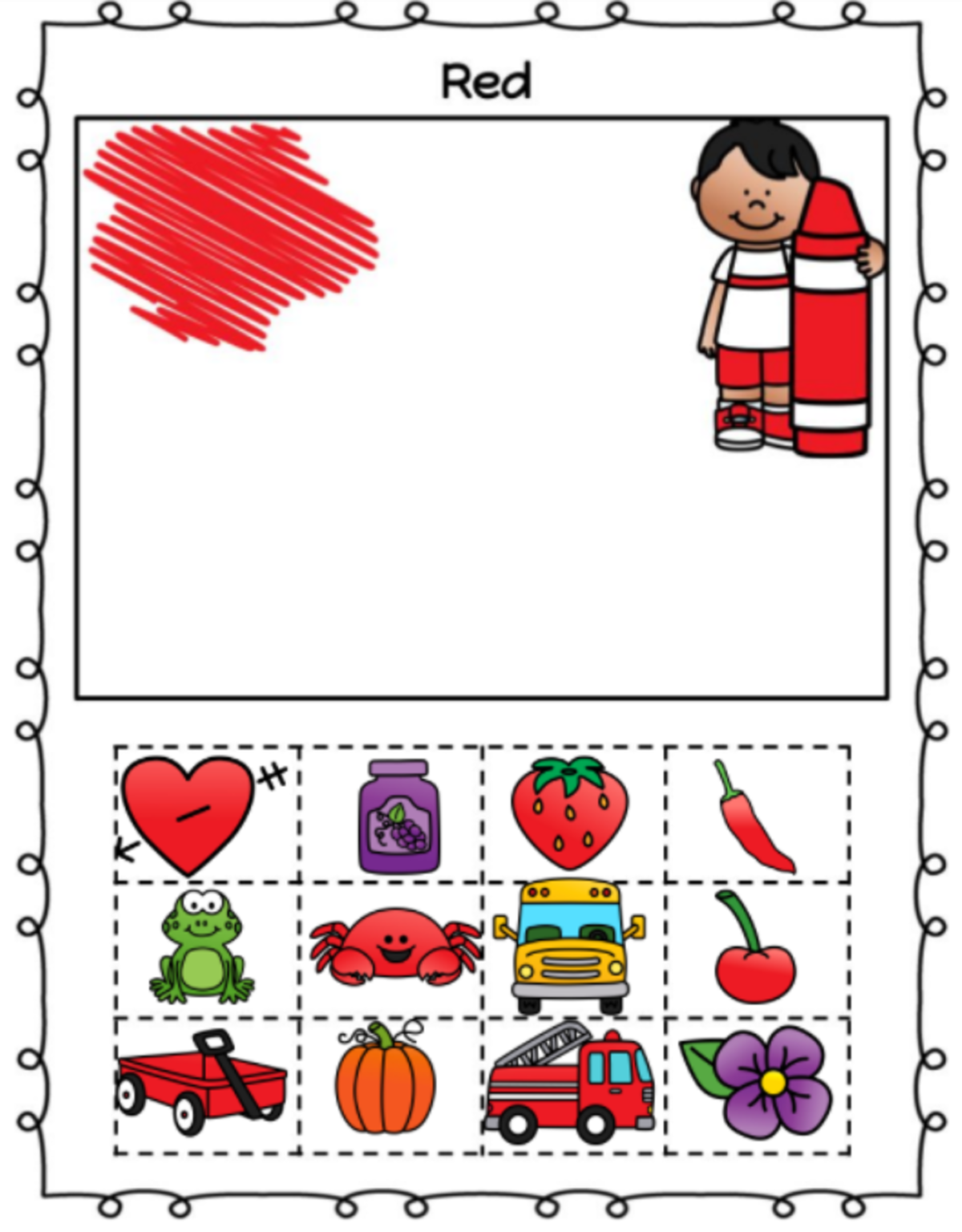 An educational teaching resource from My Kind of Crazy entitled Colors Cup and Paste Activity downloadable at Teach Simple.