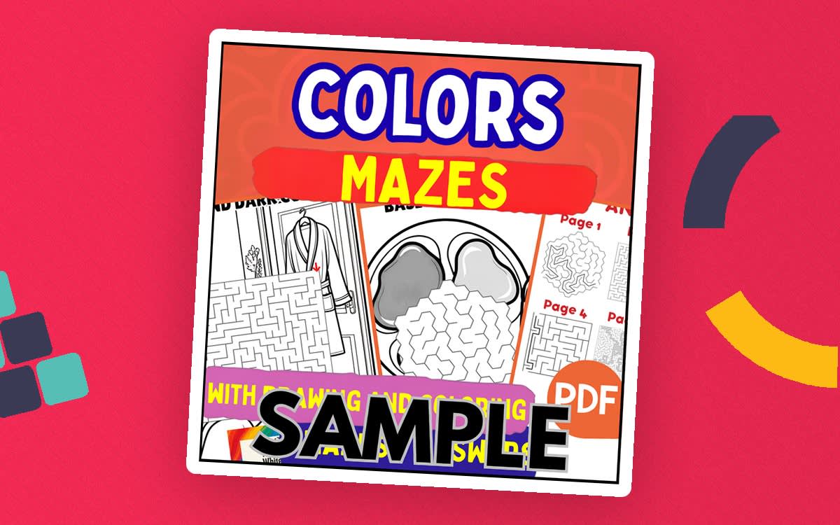 An educational teaching resource from Cored Education entitled Colors Maze: 1 Page Sample (PDF) downloadable at Teach Simple.