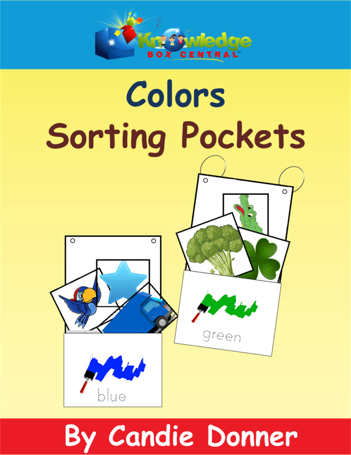 An educational teaching resource from Knowledge Box Central entitled Colors Sorting Pockets - EBOOK downloadable at Teach Simple.