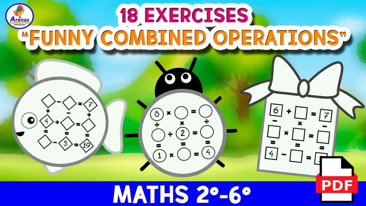 An educational teaching resource from EDITORIAL LAURA EDUCA entitled COMBINATED OPERATION- Addition, Subtraction,Multiplication,Division downloadable at Teach Simple.