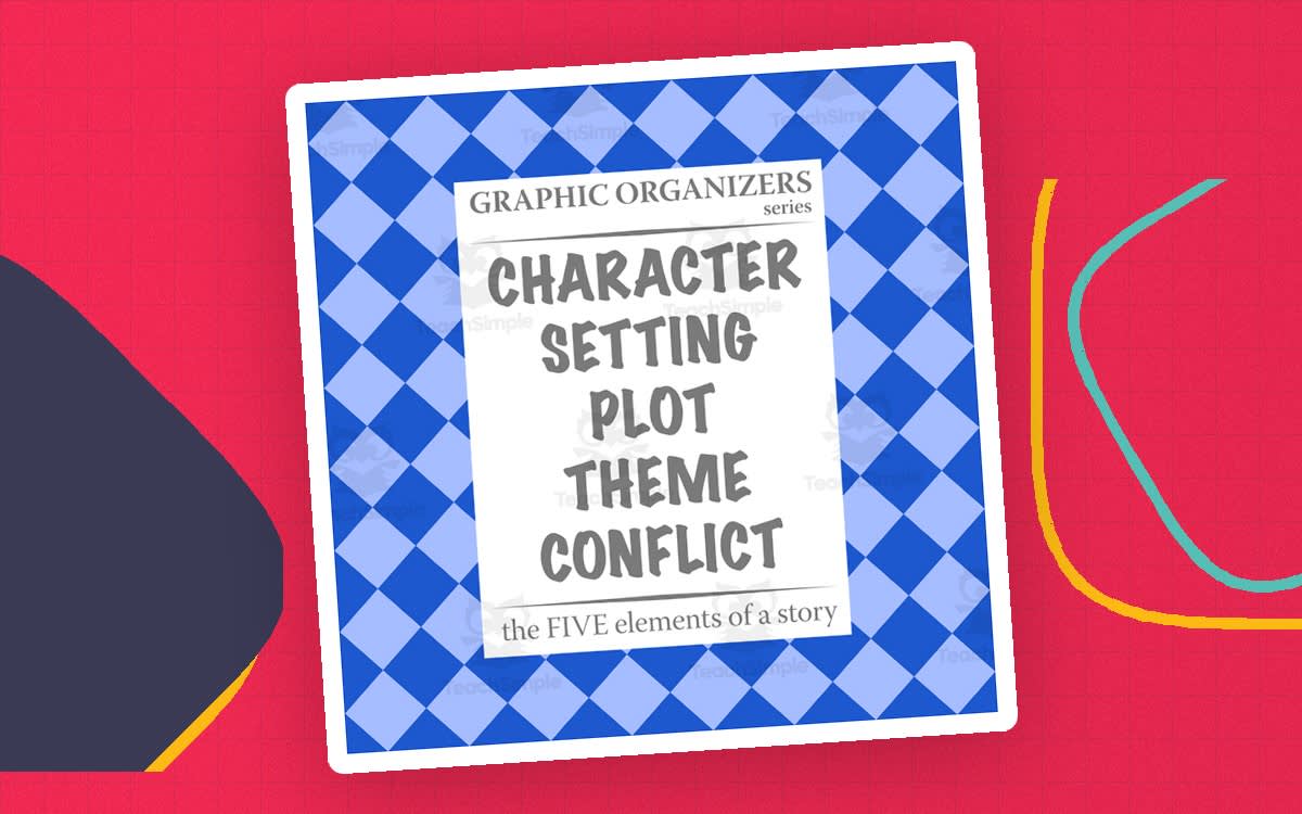 An educational teaching resource from Ibby Resources entitled COMBINED: The FIVE Elements of a Story Graphic Organizers downloadable at Teach Simple.