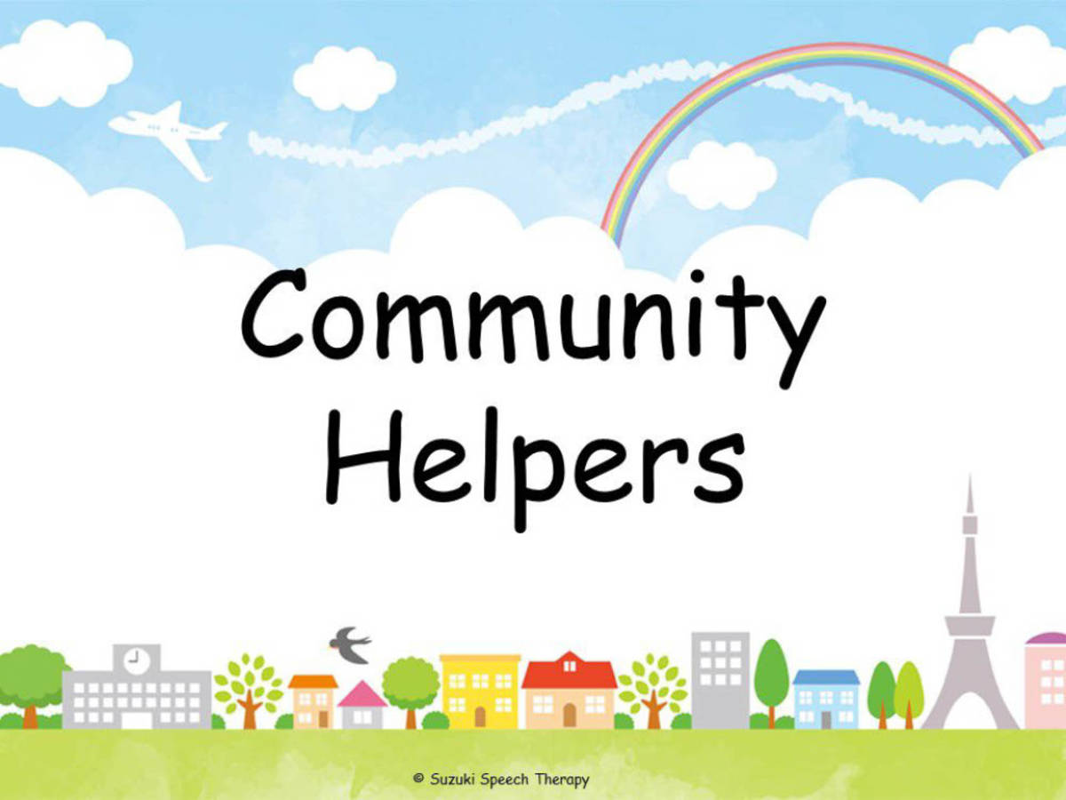 An educational teaching resource from Suzuki Speech Therapy entitled Community Helpers Language Packet downloadable at Teach Simple.