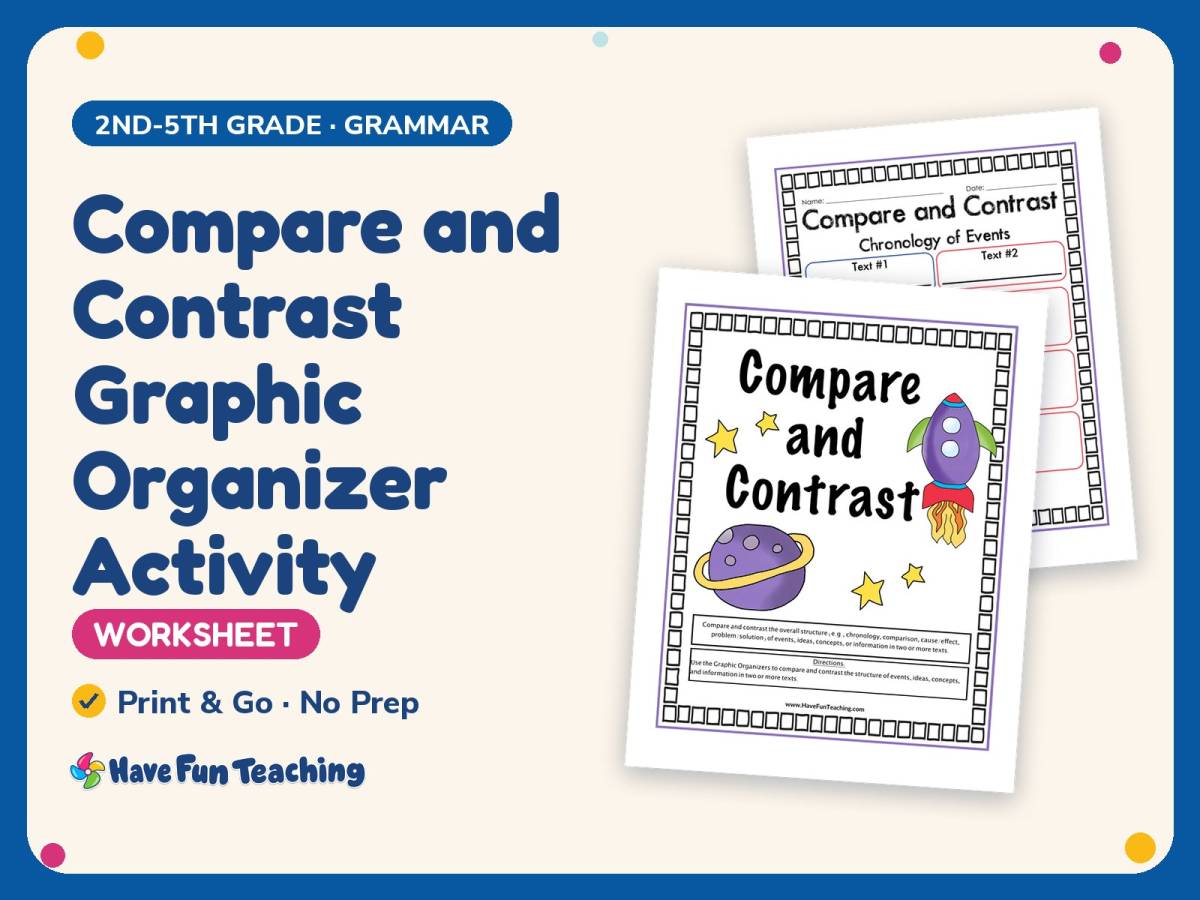 Compare and Contrast Graphic Organizer Activity – 2nd-5th Grade preview