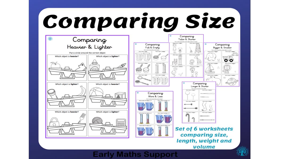 An educational teaching resource from SEN Resource Source entitled Comparing Size, length, weight and volume downloadable at Teach Simple.