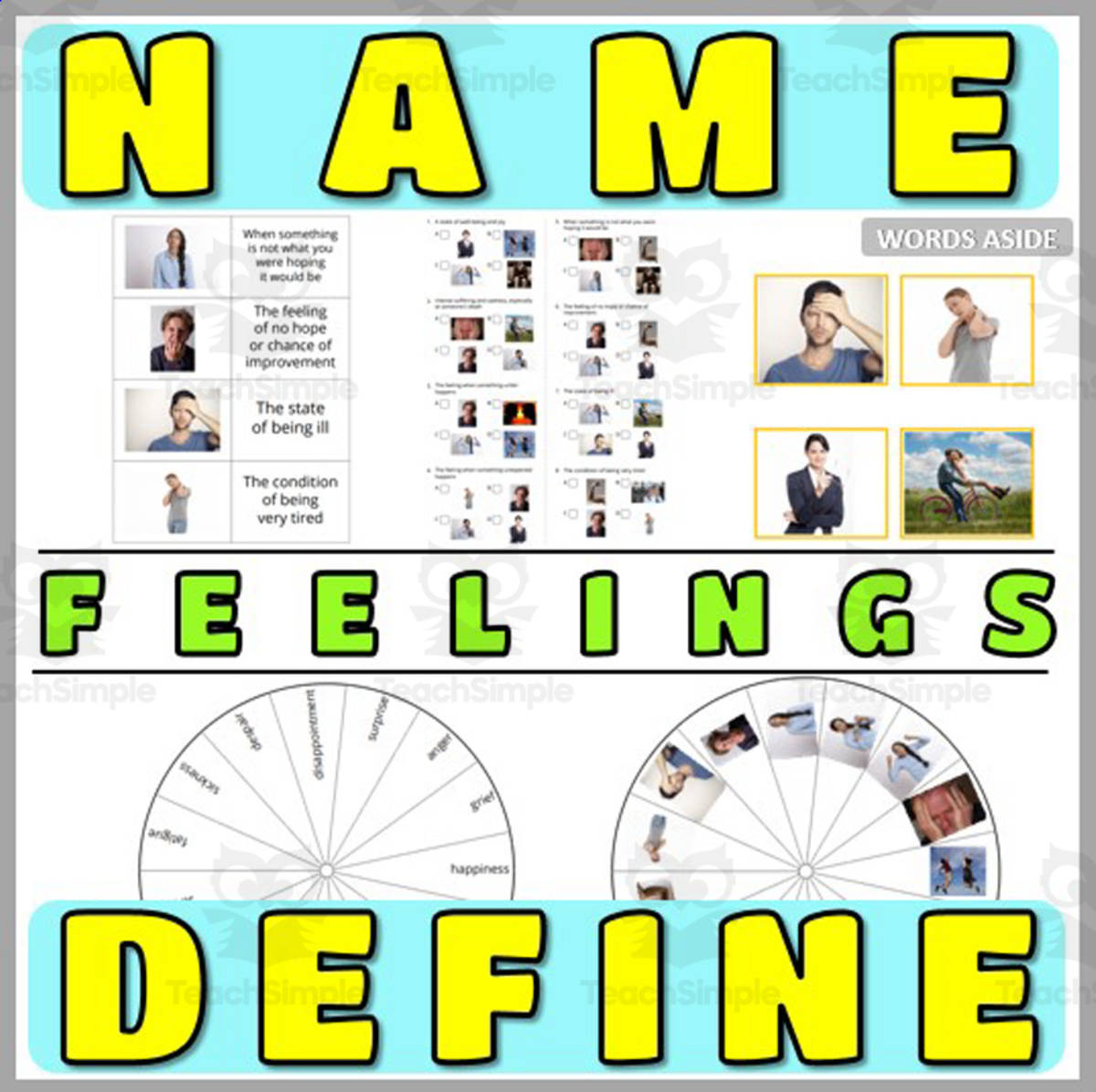 An educational teaching resource from WORDS ASIDE entitled Concept Nouns Naming and Definitions 17 downloadable at Teach Simple.